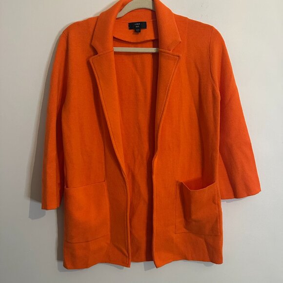 J Crew 365 Sophie Open Front Sweater Blazer Merino Wool Blend Cozy - XXS - Picture 2 of 5